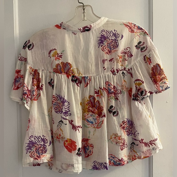 Free People Sweet Escape Floral Button Down Blouse S/P - Picture 3 of 7